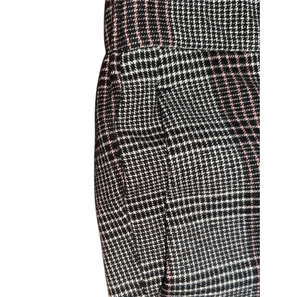 Old Navy Glen Plaid Trousers Sz 8 — Black Pink Houndstooth Workwear - Picture 7 of 8